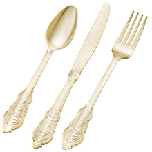 Goodluck 75PCS Disposable Heavy Duty Gold Plastic Silverware for 25 Guests