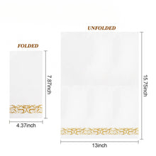 Goodluck Disposable 3-Ply with Gold Trim Dinner Paper Napkins
