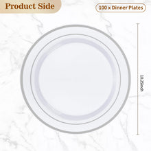 Goodluck 100PCS 10.25 Inch Disposable Silver Dinner Plate