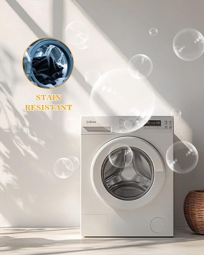 Goodluck 6 Pack Fabric Washable Decorative Black Round Polyester Table Cloths for Halloween, Parties, Weddings, Holiday, Events