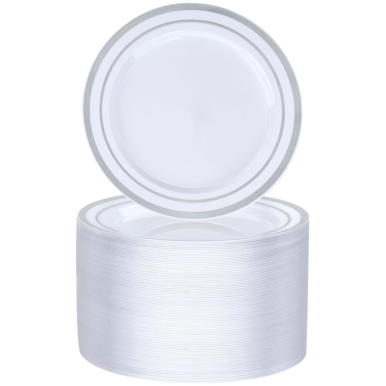 7 In Plates 7 Inch Premium Disposable Plates for Wedding, Party, and Daily Use ...