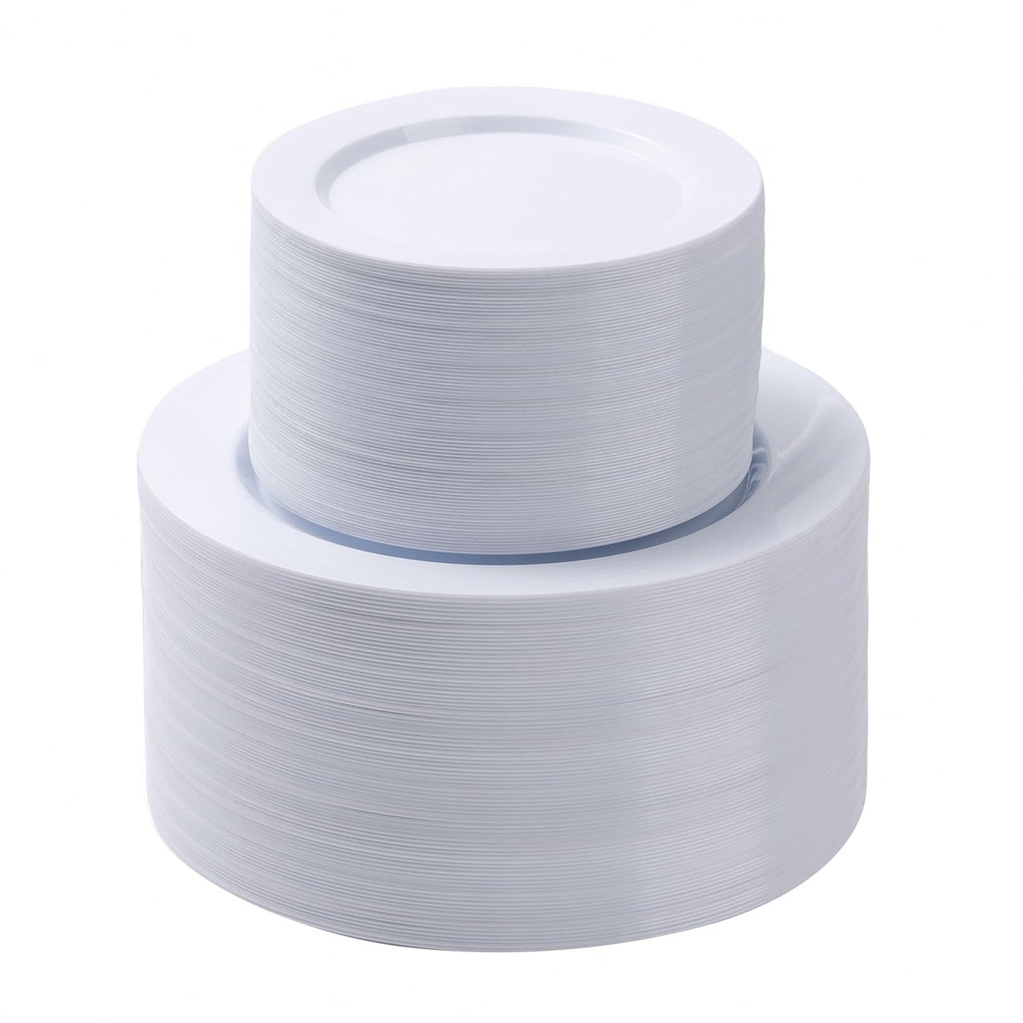 Goodluck White Plastic Plates Set for Parties
