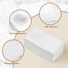 Goodluck 3-Ply White Disposable Hand Towels Soft Dinner Napkins Perfect for Kitchen, Dinner, Party, Wedding, or Event