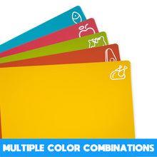 Goodluck 5 Pieces Flexible BPA Free Non-Slip Cutting Boards for Kitchen