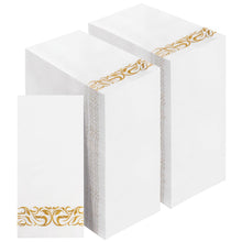 Goodluck Disposable 3-Ply with Gold Trim Dinner Paper Napkins