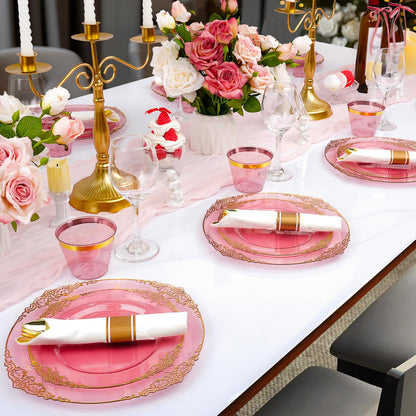 Luxury Disposable Dinnerware for Weddings & Parties,Stress-Free Celebration Party-Ready in Minutes