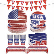 Paper Plates and Napkins Set for Specific holidays like Independence Day, Soccer Theme Party