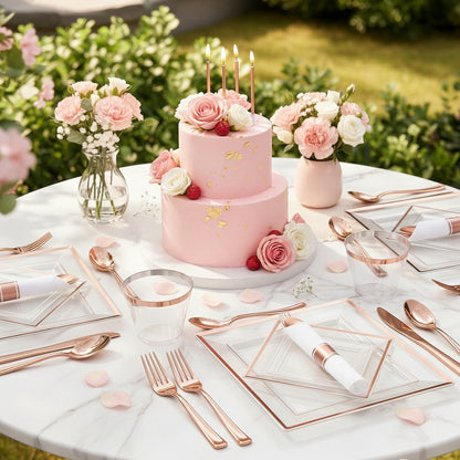 Elegant Disposable Tableware Set That Design for Beautiful Gatherings
