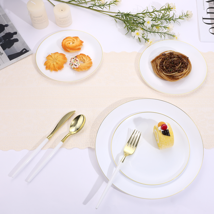 90 Pcs Heavy Duty Disposable Gold Plastic Silverware Set, Perfect for Wedding, Birthday, Party, Graduation