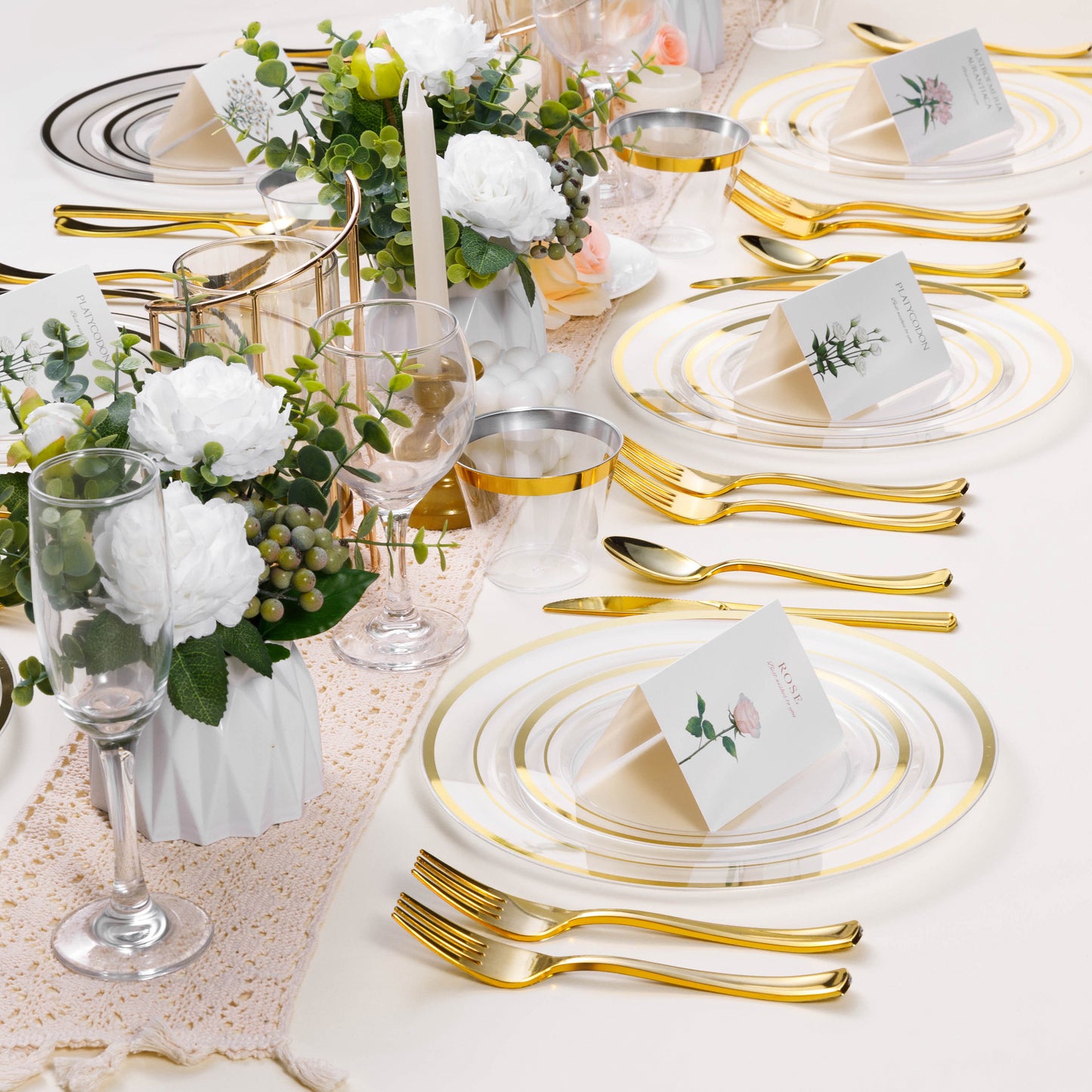 7 Inch Premium Disposable Plates for Wedding, Party, and Daily Use