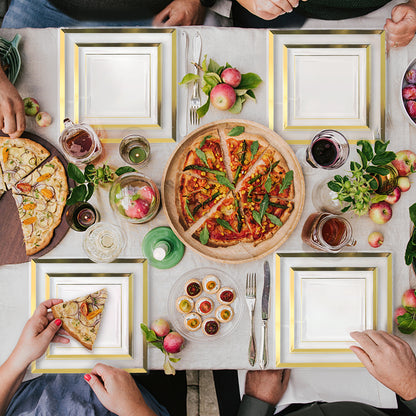 Goodluck 352-Piece Clear Plastic Dinnerware Set for 50 Guests