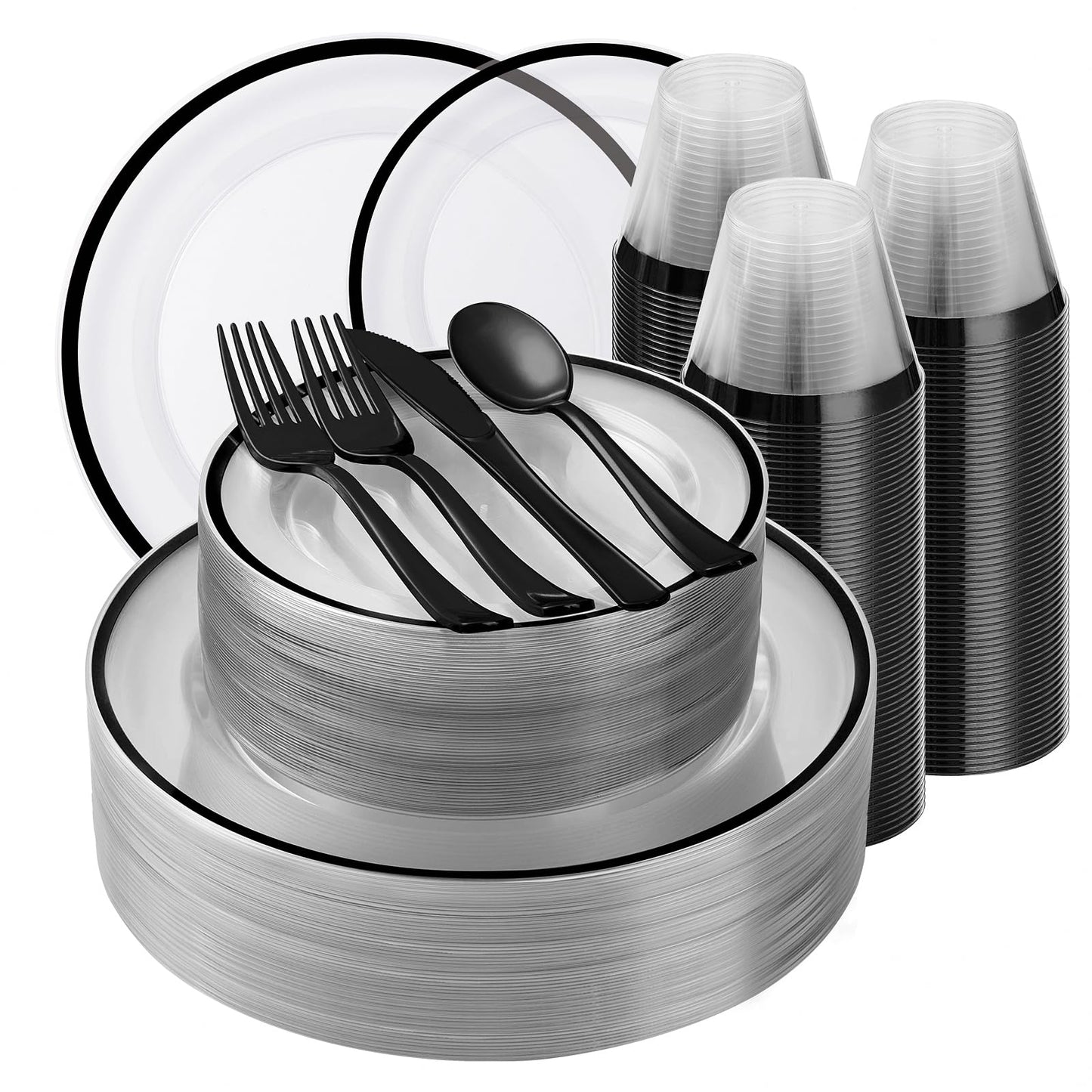 Hosting Made Easy – Beautiful & Hassle-Free with Durable and Fancy Disposable Dinnerware Set
