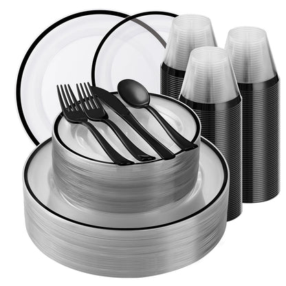 Hosting Made Easy – Beautiful & Hassle-Free with Durable and Fancy Disposable Dinnerware Set