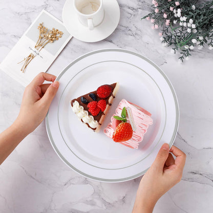 Goodluck 100PCS 10.25 Inch Disposable Silver Dinner Plate