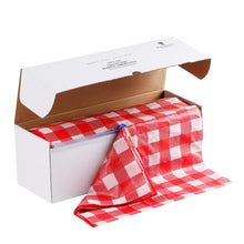 Goodluck 54 Inch X 300 Feet Red Checkered Plastic Tablecloths with Cutter Box