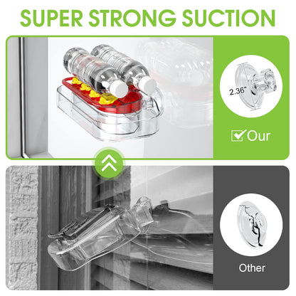 Goodluck Strong Suction Cup Hummingbird Feeder with 4 Feeding Ports