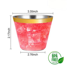 Goodluck 9oz Disposable Gold Rim Plastic Cups for Wedding, Thanksgiving, Christmas, and Parties