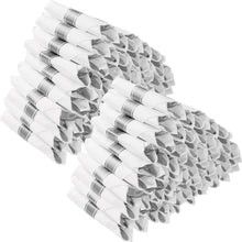 Goodluck Fancy Disposable Pre-Rolled Silver Plastic Silverware for Party, Wedding
