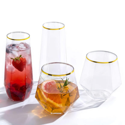 BPA-Free Shatterproof Plastic Wine Glasses Set for Weddings, Parties & Events