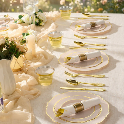 Impress Guests Easily with Elegant Baroque Disposable Dinnerware
