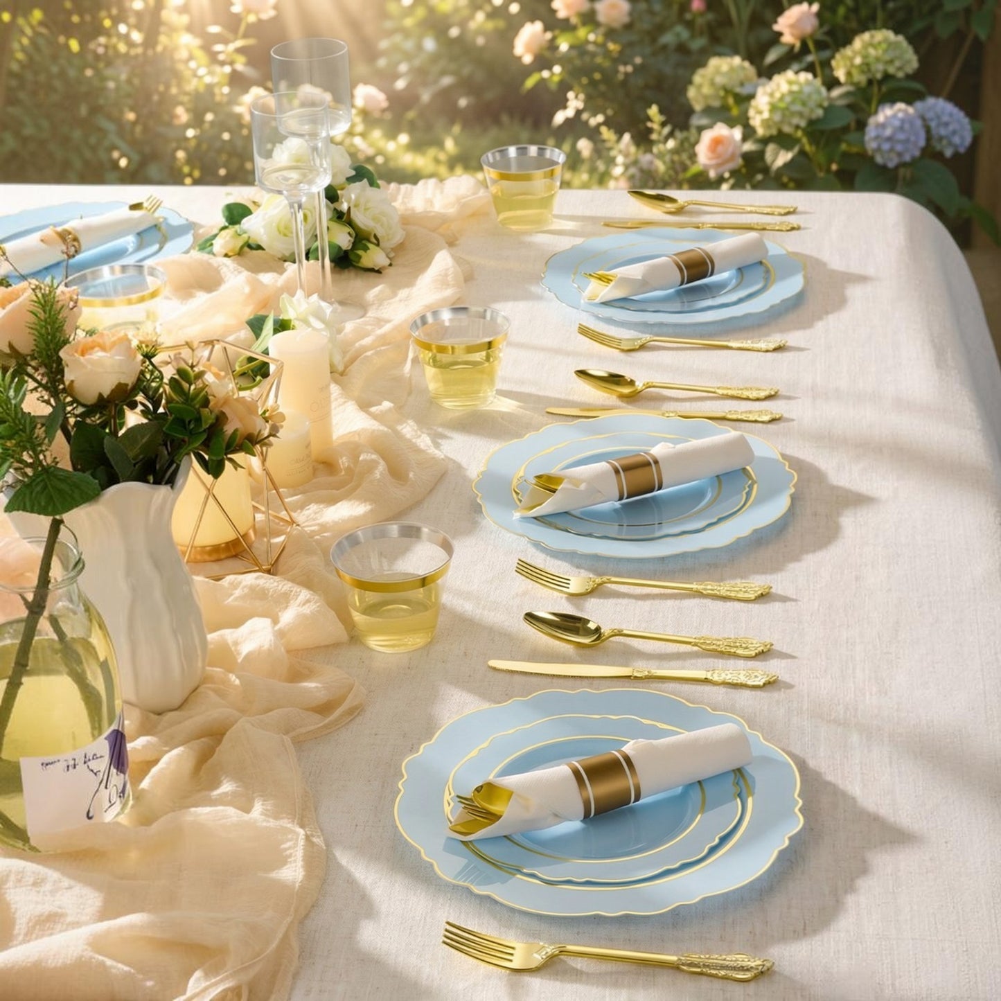 Impress Guests Easily with Elegant Baroque Disposable Dinnerware