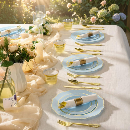 Impress Guests Easily with Elegant Baroque Disposable Dinnerware