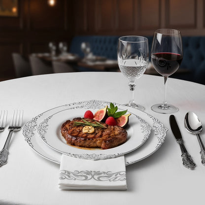 Disposable Retro Dinnerware Set for Party, Wedding