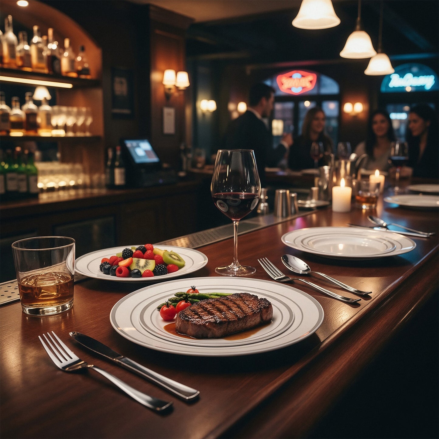 Disposable Classic Durable Dinnerware Set for Party, Wedding