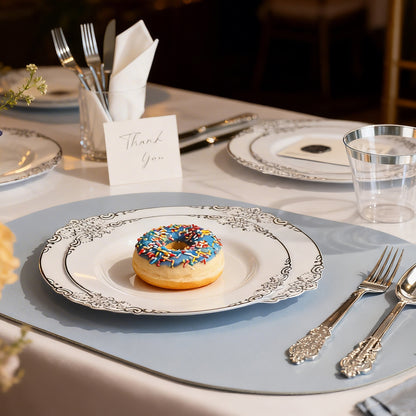 Make Parties Look Better with Disposable Retro Silver Plastic Dinnerware Sets