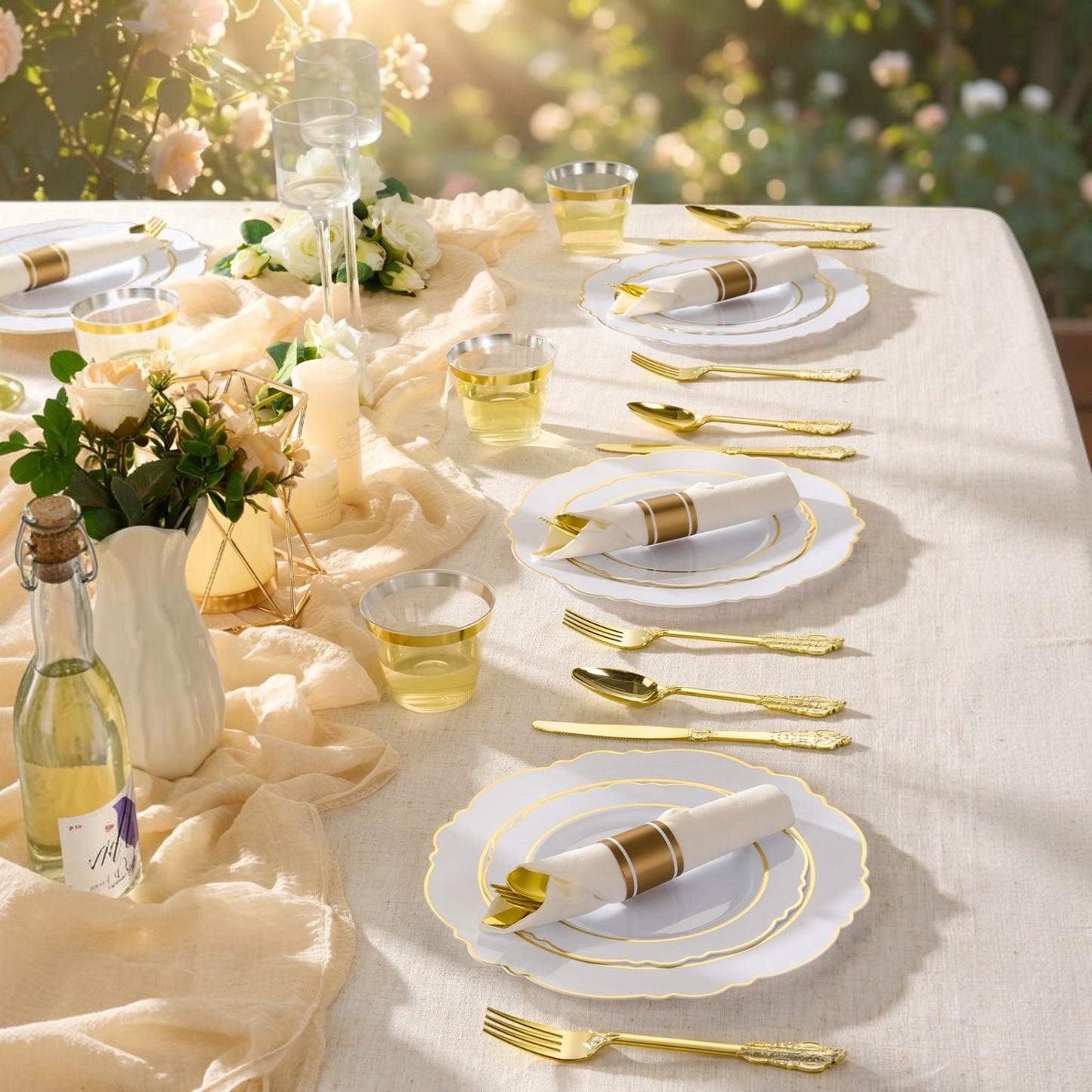 Impress Guests Easily with Elegant Baroque Disposable Dinnerware