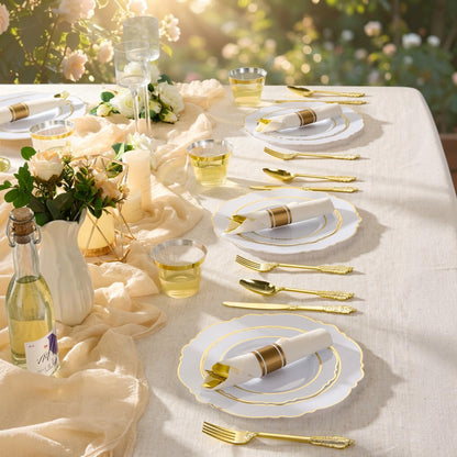 Impress Guests Easily with Elegant Baroque Disposable Dinnerware