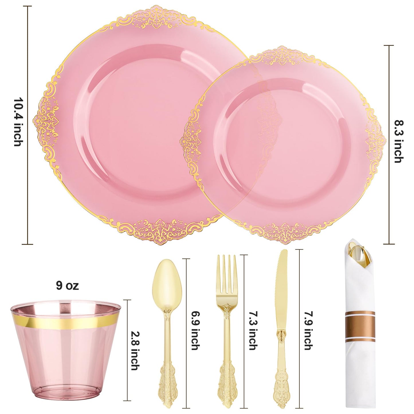 Luxury Disposable Dinnerware for Weddings & Parties,Stress-Free Celebration Party-Ready in Minutes