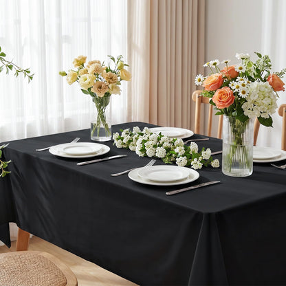 54 x 108 Inch Rectangle Disposable Plastic Tablecloth for Party, Picnic, and Barbecue