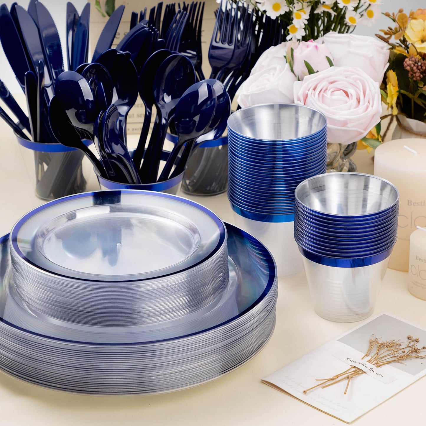 Hosting Made Easy – Beautiful & Hassle-Free with Durable and Fancy Disposable Dinnerware Set