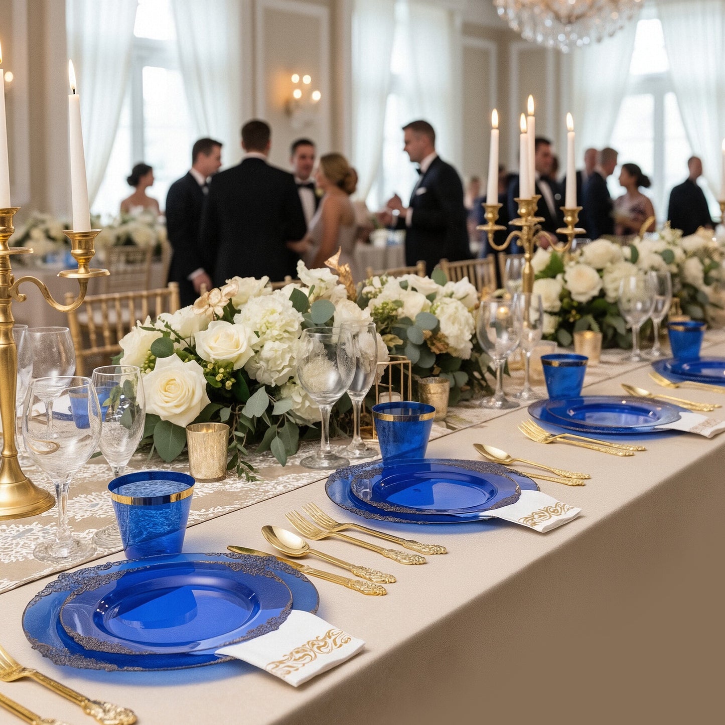 Disposable Retro Dinnerware Set for Party, Wedding