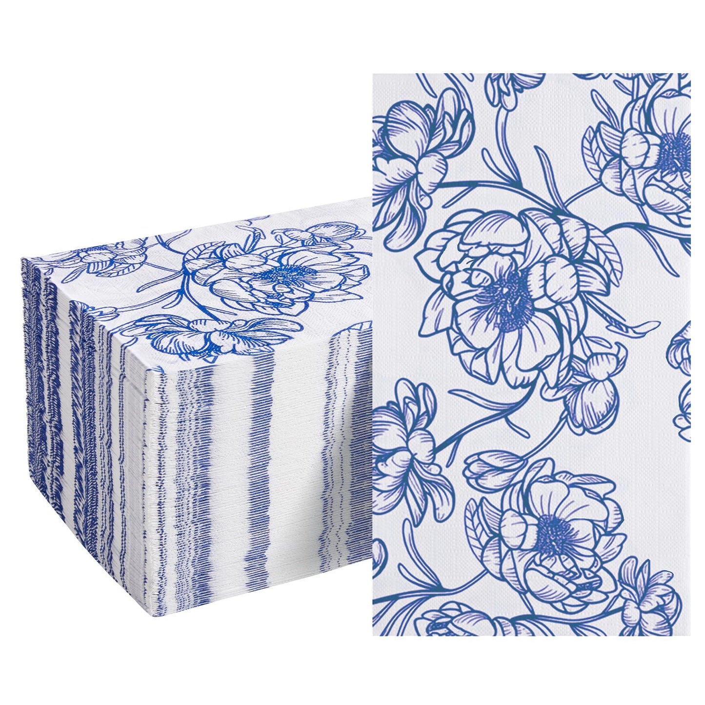 2-Ply Soft Vintage Rustic Botanical Absorbent Guest Napkins for Wedding, Bridal Shower, Tea Party, Kitchen and Guest Room