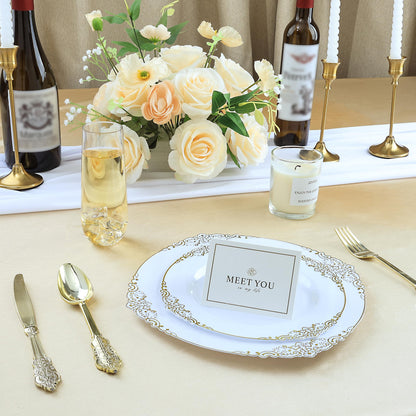 Goodluck 9 oz Disposable Stemless Clear  Plastic Champagne Flutes for Party, Graduation & Wedding