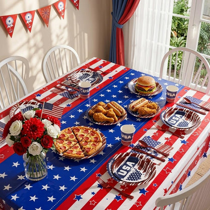 Paper Plates and Napkins Set for Specific holidays like Independence Day, Soccer Theme Party