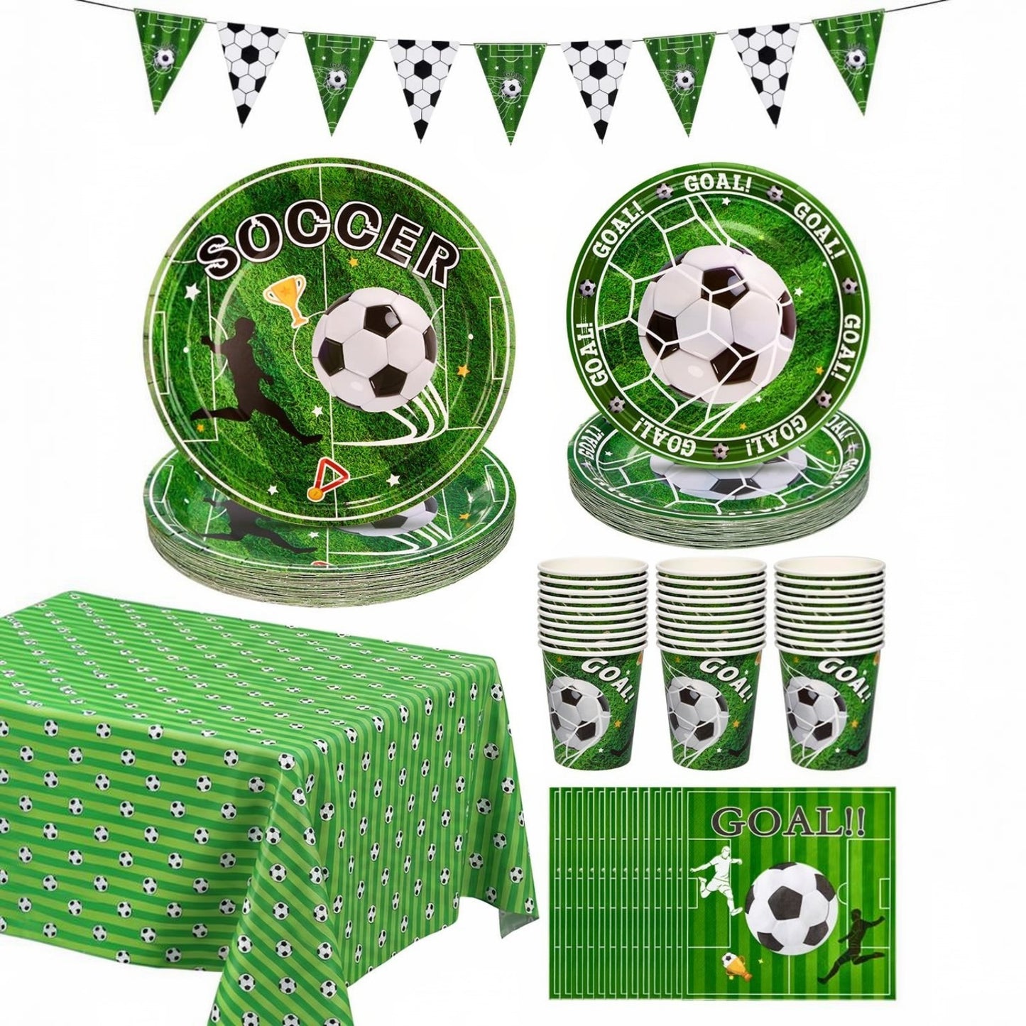 Paper Plates and Napkins Set for Specific holidays like Independence Day, Soccer Theme Party