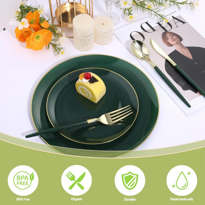 90 Pcs Heavy Duty Disposable Gold Plastic Silverware Set, Perfect for Wedding, Birthday, Party, Graduation