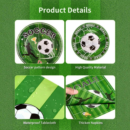 Paper Plates and Napkins Set for Specific holidays like Independence Day, Soccer Theme Party
