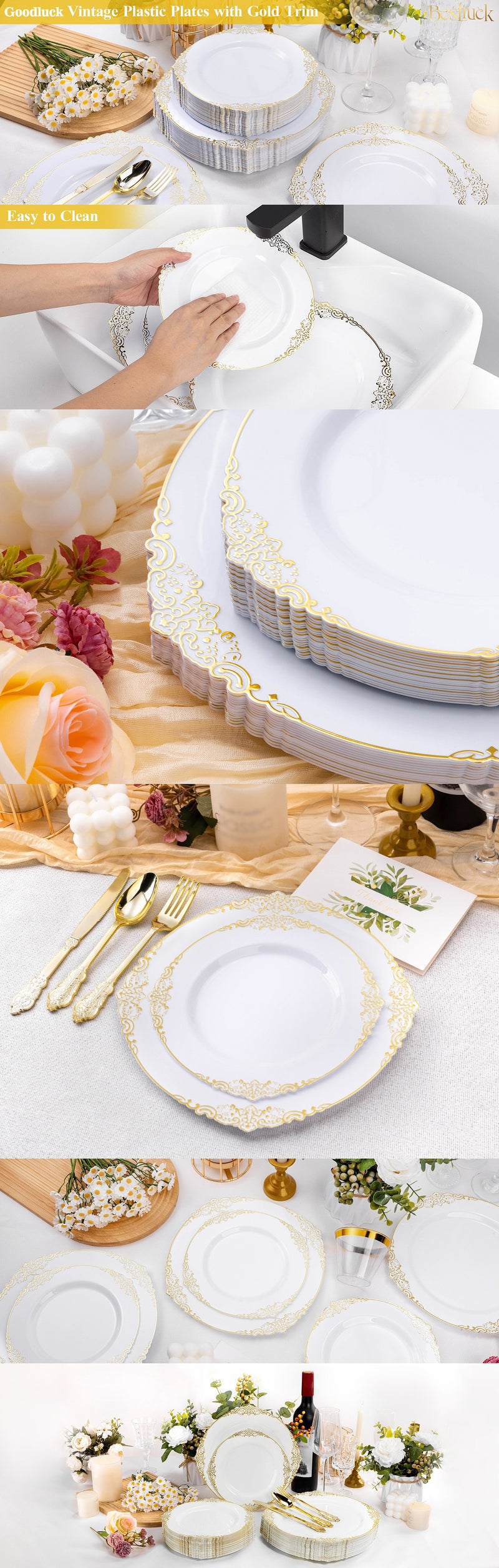 White / 200 PCS (For 100 Guests)