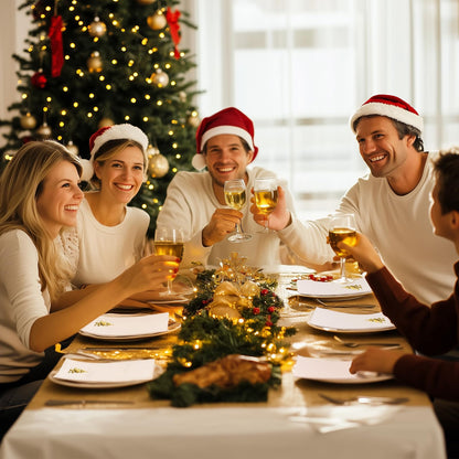 Goodluck 50 Pack Disposable Gold Christmas Tree Napkins for Party, Dinner, Wedding