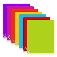 Goodluck 7 Pieces Flexible Cutting Boards, BPA Free Plastic Cutting Boards for Kitchen, Non Slip Cutting Mat for Meat and Vegetables, Thanksgiving