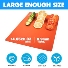 Goodluck 7 Pieces Flexible Cutting Boards, BPA Free Plastic Cutting Boards for Kitchen, Non Slip Cutting Mat for Meat and Vegetables, Thanksgiving