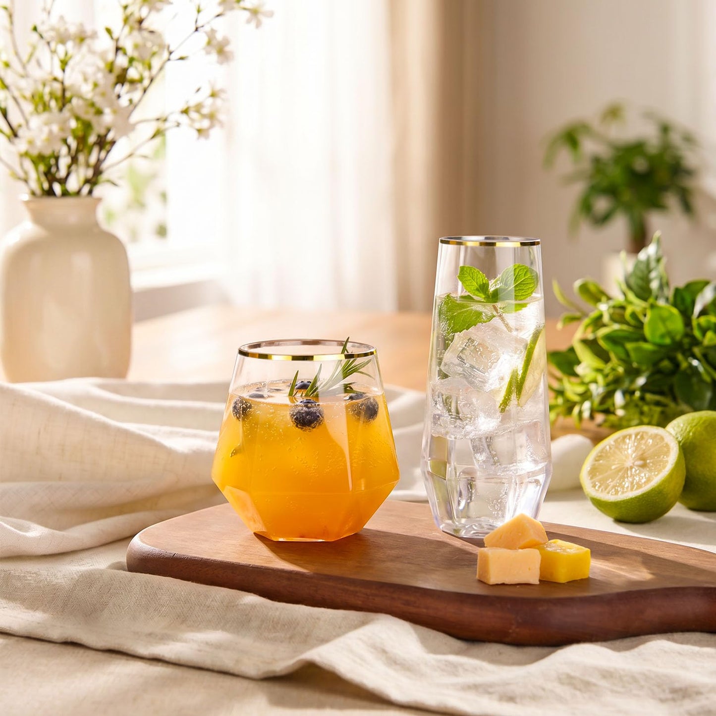 BPA-Free Shatterproof Plastic Wine Glasses Set for Weddings, Parties & Events