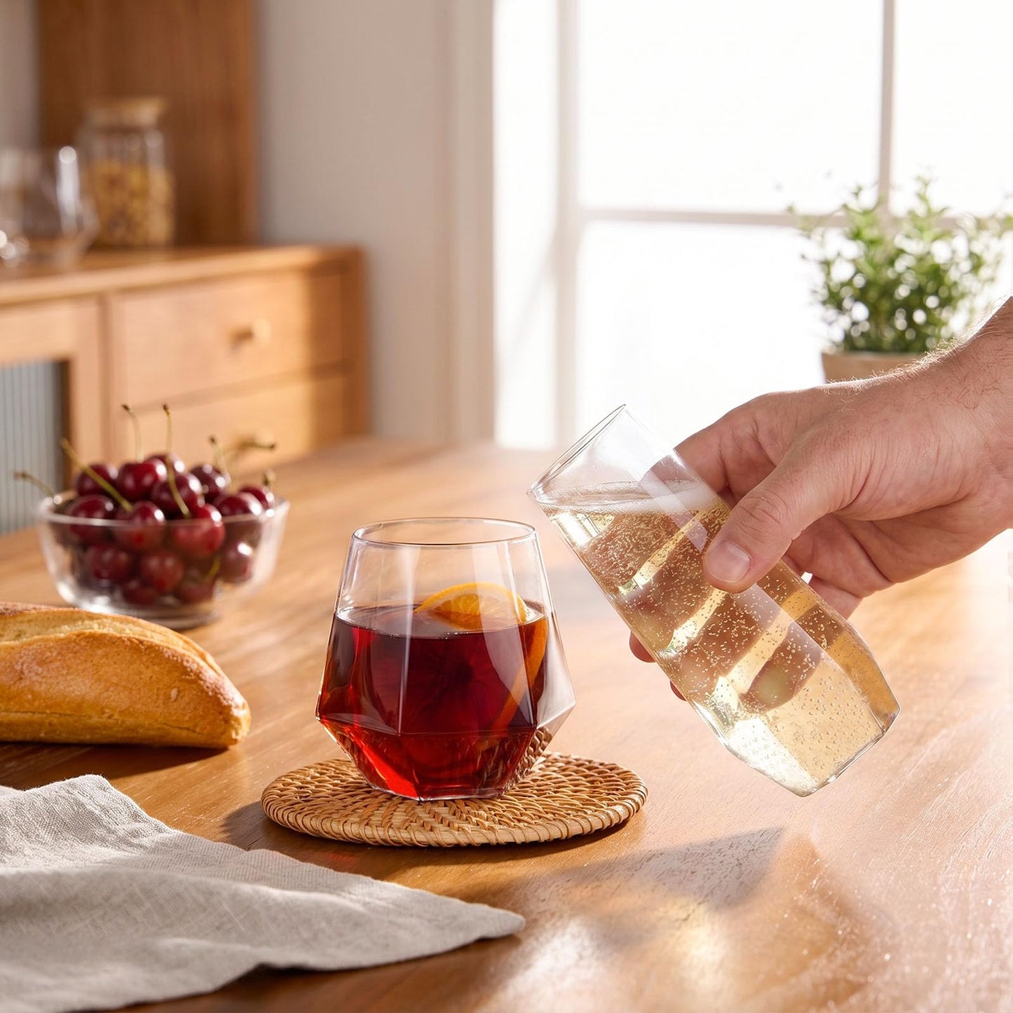 BPA-Free Shatterproof Plastic Wine Glasses Set for Weddings, Parties & Events