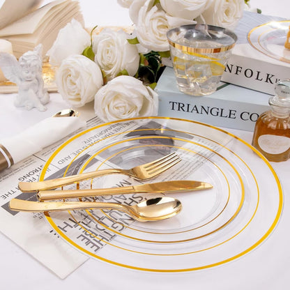 Elegant Parties Dinnerware Set with Napkins,Impress Your Guests