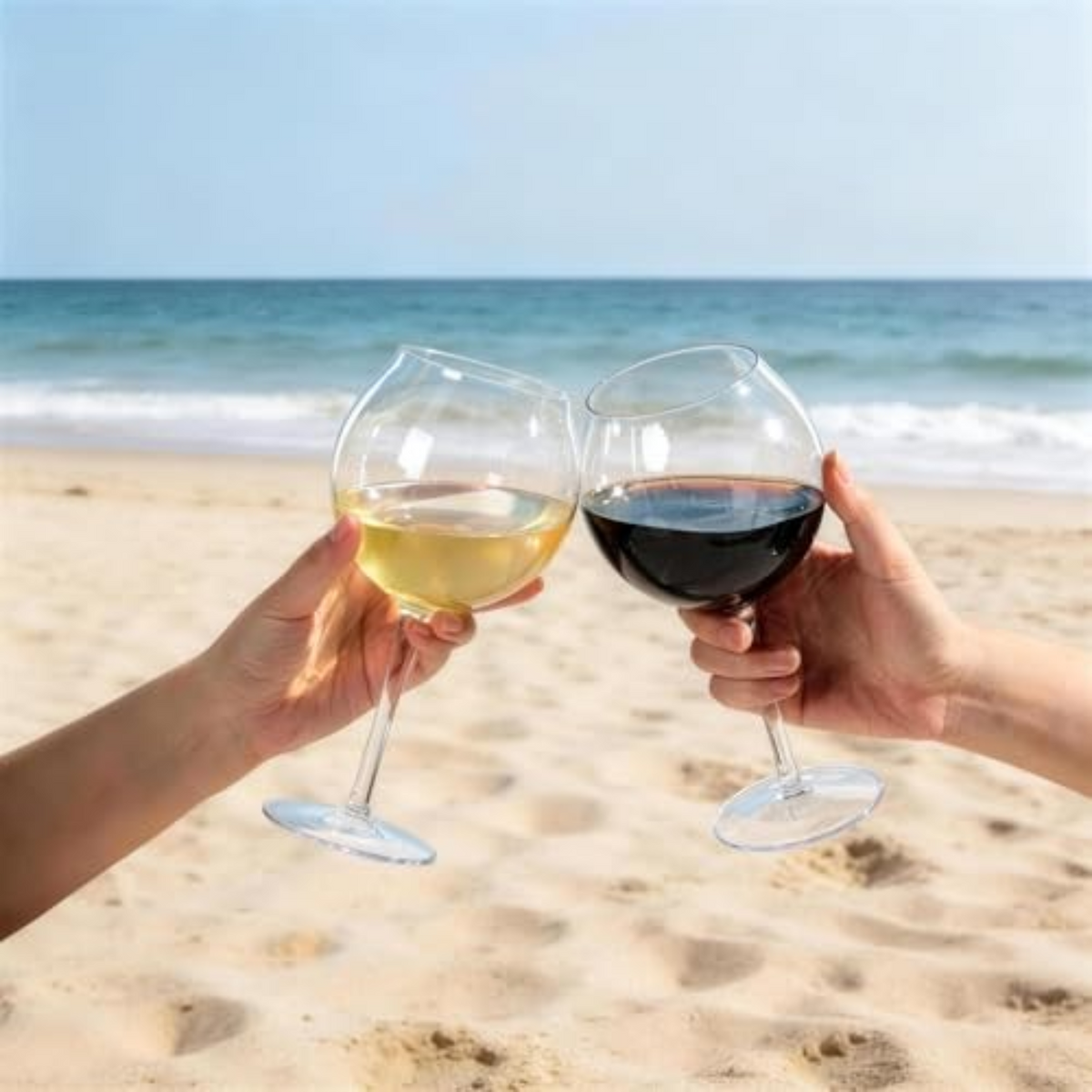 18oz Floating Pool Wine Glasses with Sunflower Lids