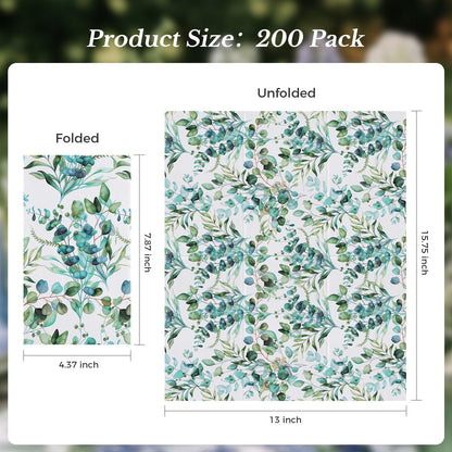 2-Ply Soft Vintage Rustic Botanical Absorbent Guest Napkins for Wedding, Bridal Shower, Tea Party, Kitchen and Guest Room